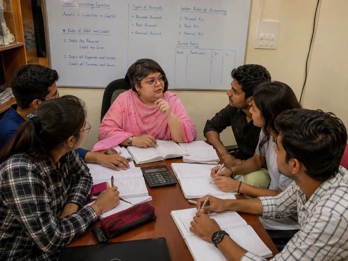 Puja Shree Agarwal teaching Accounts to students Puja Shree Agarwal teaching Accounts to students at Eduattack